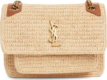 Medium Niki Woven Raffia Shoulder Bag | Nordstrom