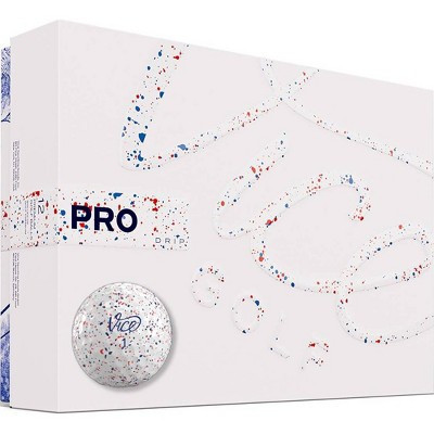 Vice Pro Drip Golf Balls 12pk - Red/Blue/White: Urethane Cover, Rubber Core | Target
