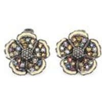 Matthew Campbell Laurenza Sterling Silver Sapphire and Enamel Floral Earrings | Etsy (US)