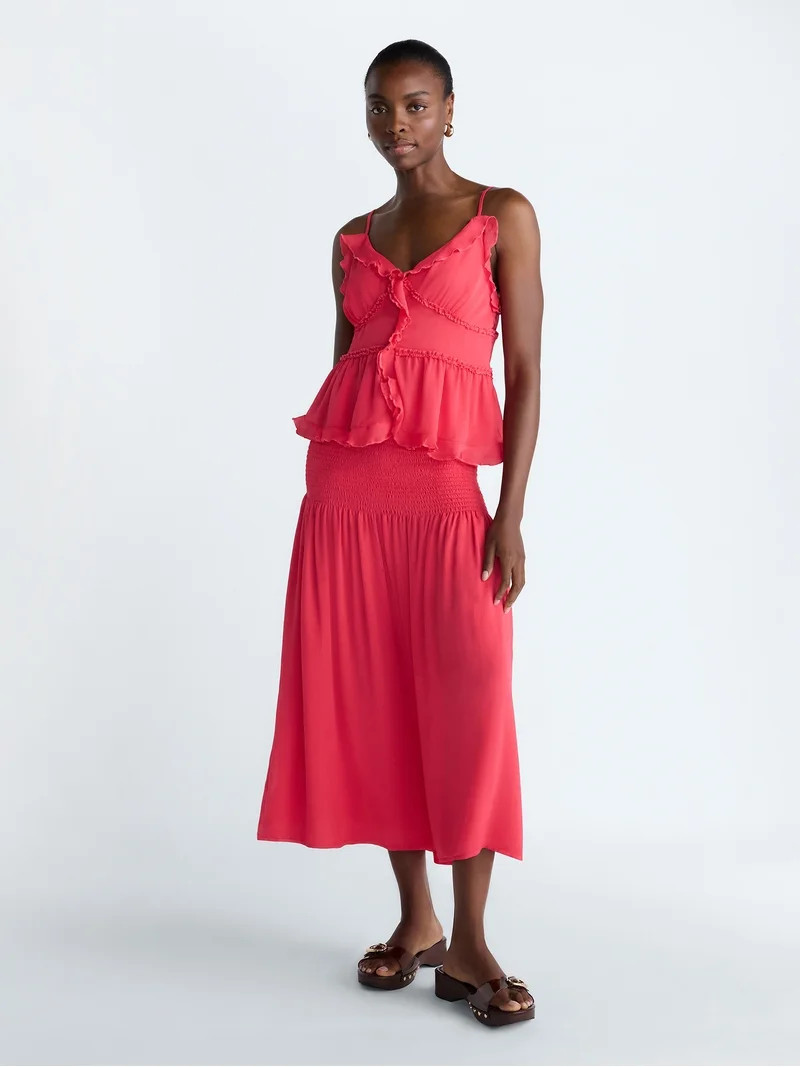 Scoop Women\u2019s and Women\u2019s Plus Smocked Maxi Skirt, Sizes XS-4X | Walmart (US)