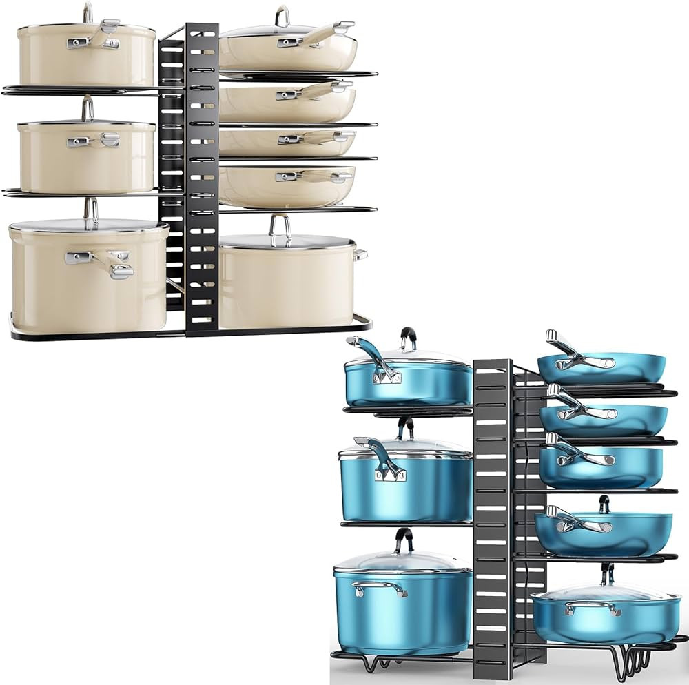 ORDORA Pots and Pans Organizer, 8 Tier with 3 DIY Methods | Amazon (US)