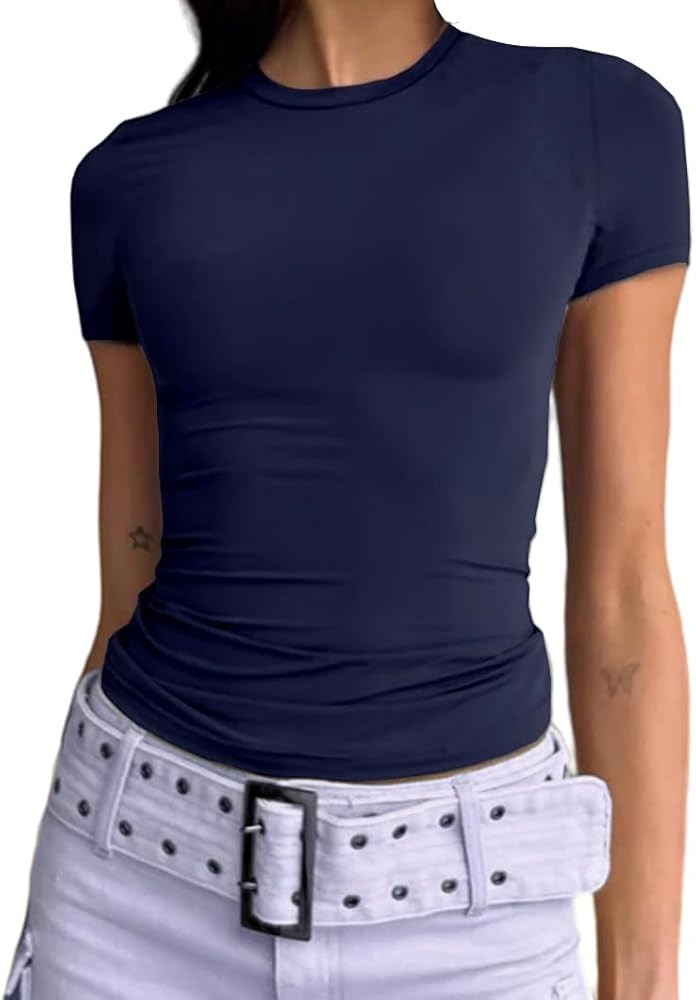 Dwnval T Shirts Crop Tops | Amazon (US)