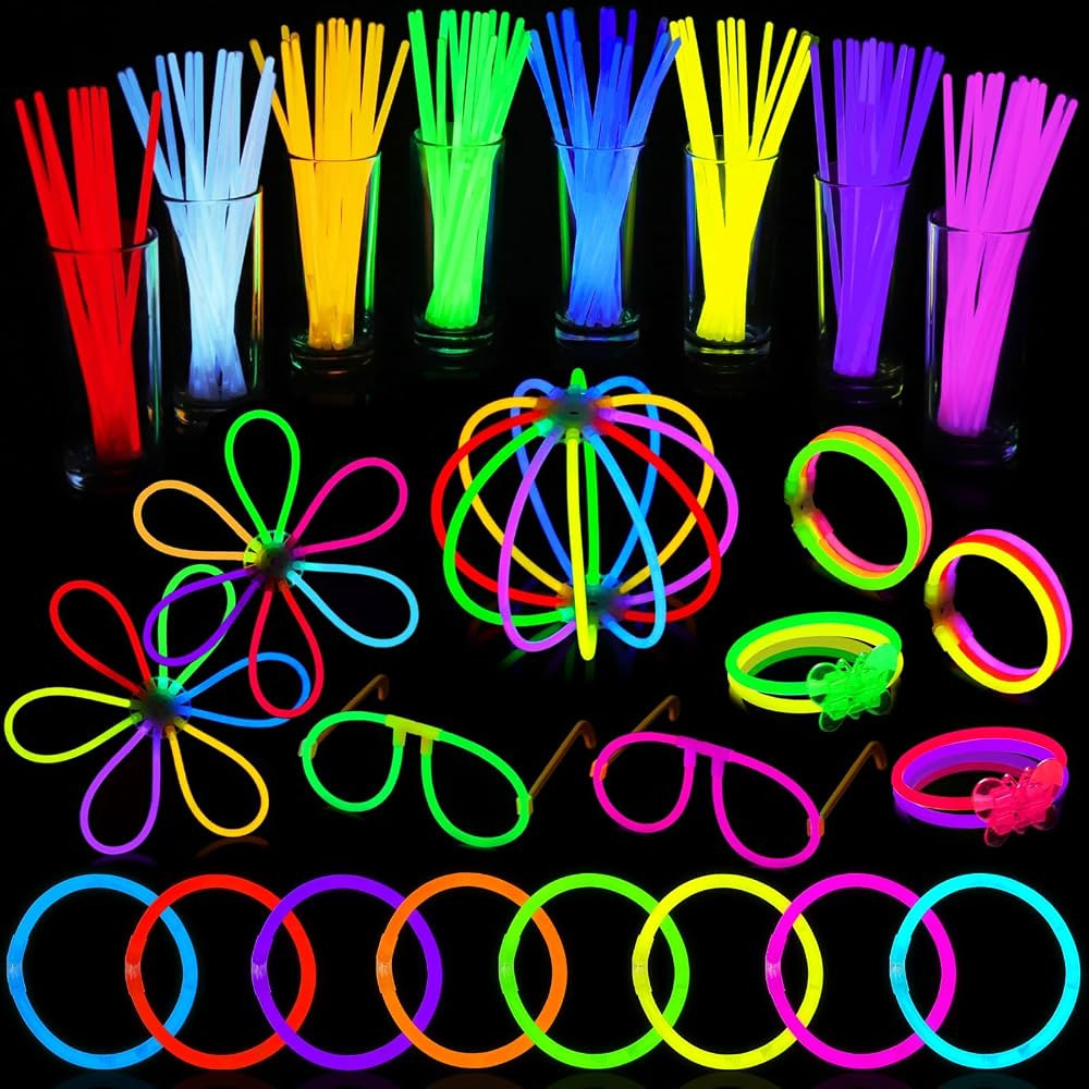 Glow Sticks Bulk Party Supplies | 60 PCS 8 Inch Glowsticks with Connectors for Eyeglasses Balls B... | Amazon (US)