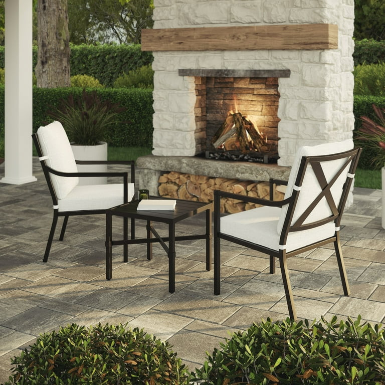 My Texas House Cambria Outdoor Steel End Table, Black | Walmart (US)