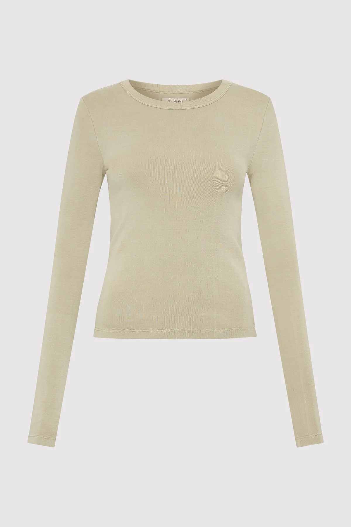 Organic Cotton Long Sleeve Top - Moss Grey | St. Agni (US, UK, EU)