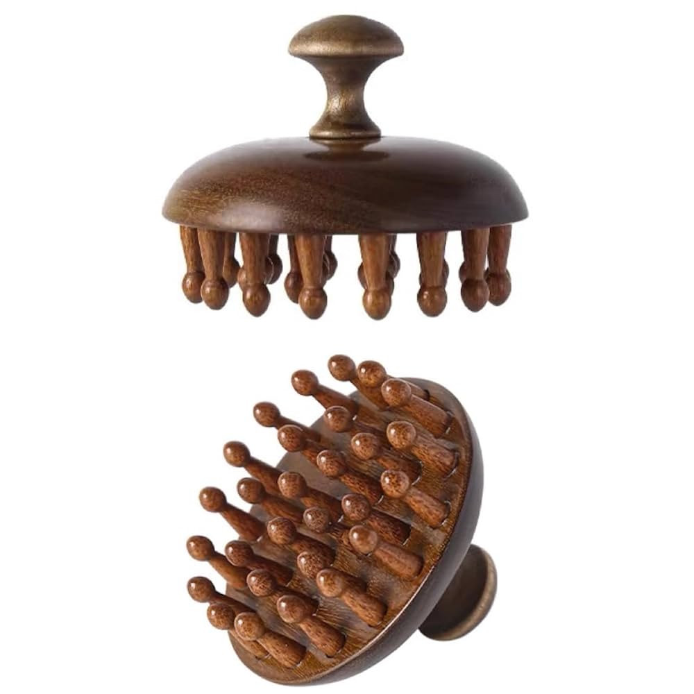 Wooden Scalp Massager｜Bamboo Brush for Hair Growth｜Wooden Hair Brush｜Body Massage Tool | Amazon (US)