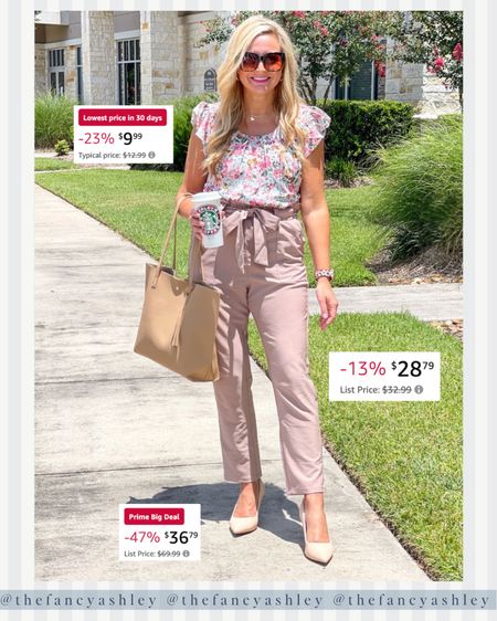 Amazon outfit on sale! Top, pants and heels all marked down for Amazon prime big deal days. Today is the last day! 

#LTKxPrime #LTKstyletip #LTKsalealert