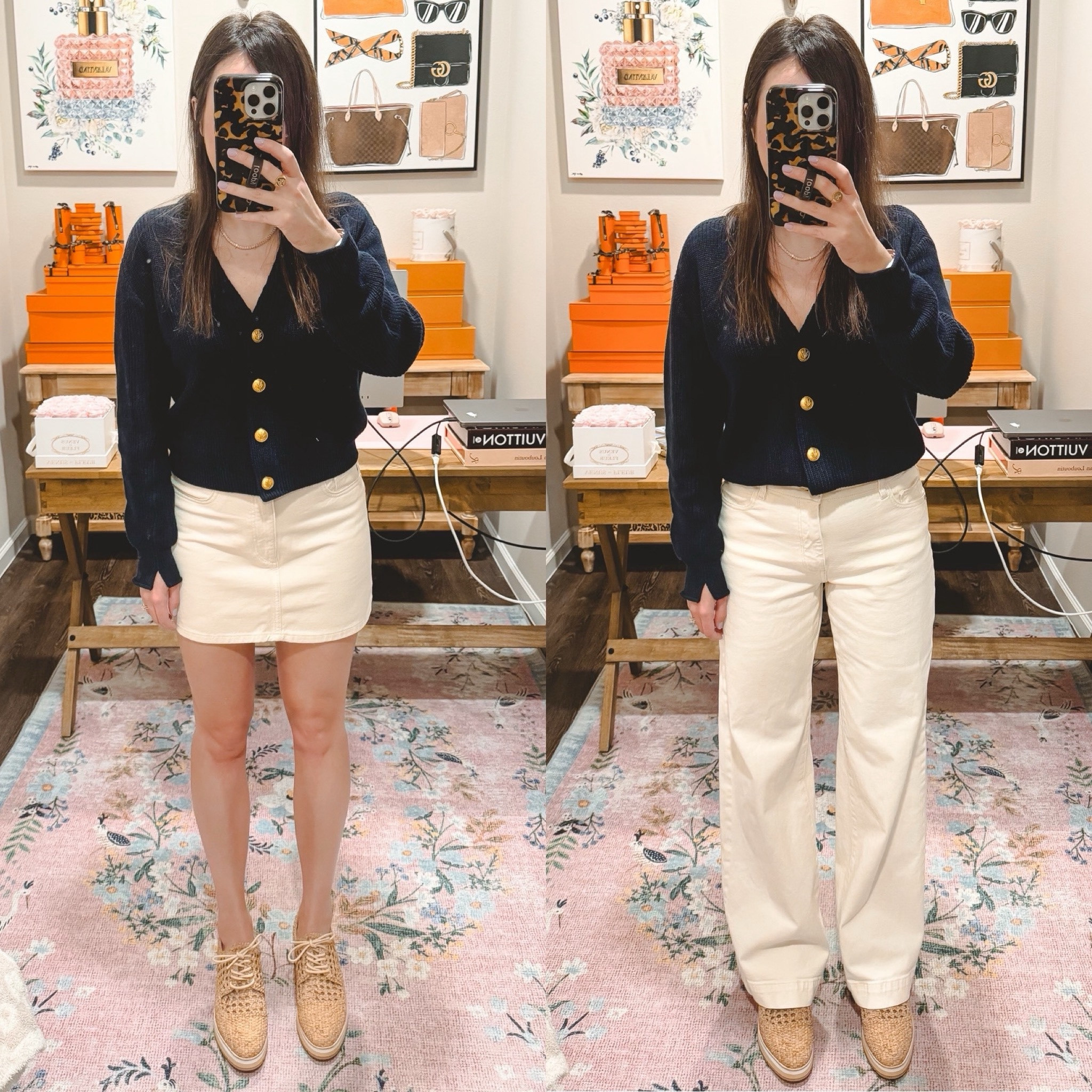 Ecru denim wide leg jeans and mini skirt both in my normal 25 



#LTKStyleTip #LTKSeasonal #LTKFindsUnder100