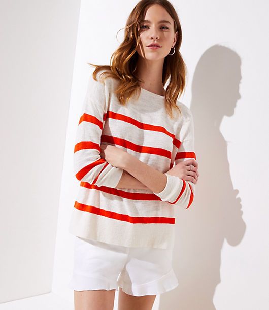 LOFT Striped Slouchy Sweater | LOFT
