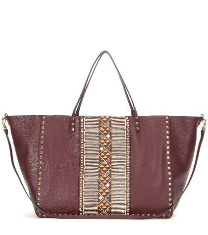 Rockstud Large Embellished Leather Shopper | Mytheresa (US/CA)