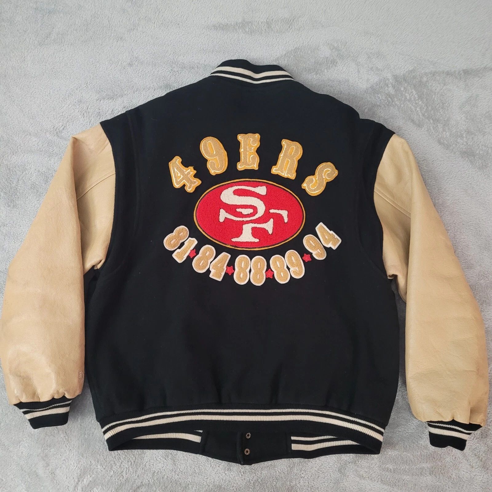 Rare Vintage 90s San Francisco 49ers Mirage Bomber SF Jacket Mens Large Champion | eBay US