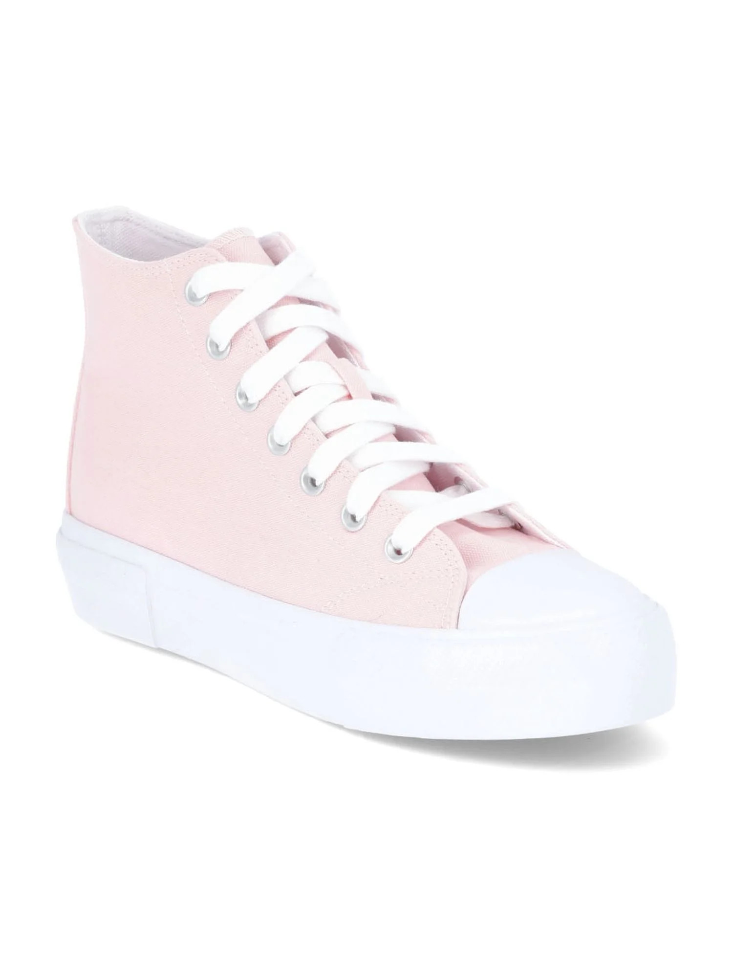No Boundaries Platform Lace Up Hi Top Sneakers, Women's | Walmart (US)