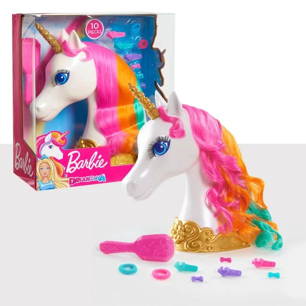 Just Play Barbie Dreamtopia Unicorn Styling Head, 10-Pieces, Preschool Ages 3 Up - Walmart.com | Walmart (US)