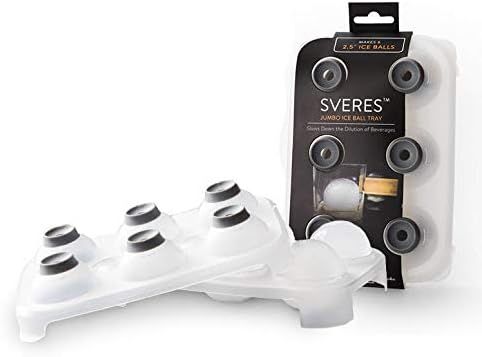 SVERES Jumbo Ice Ball Tray Mold makes 6 giant spheres to chill your whiskey and scotch without di... | Amazon (US)