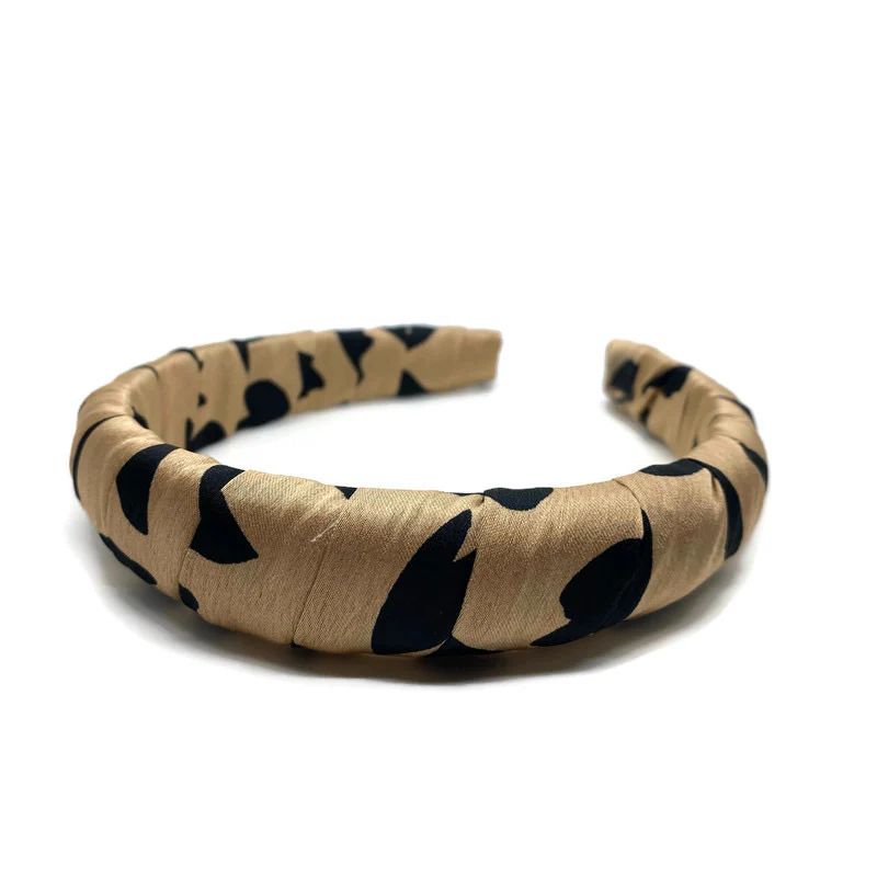 Satin Wrapped Tan & Black Headband | Sea Marie Designs