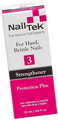 Nail Tek Protection Plus 3, Nail Strengthener for Hard and Brittle Nails, 0.5 oz, 1-Pack | Amazon (US)