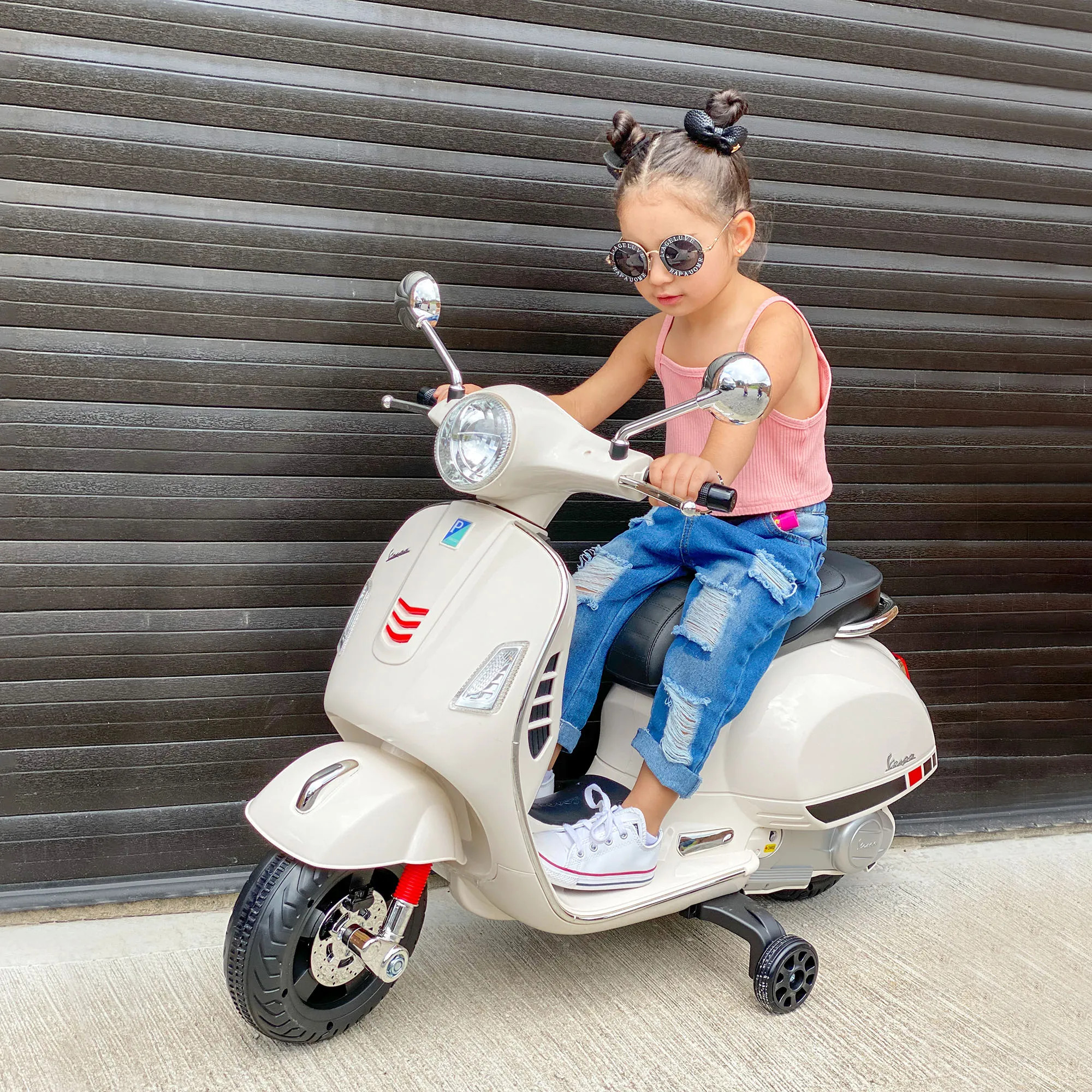 Toy Vehicles | HOMCOM 6V Kids Electric Motorcycle Licensed Vespa Ride On Motorbike for 3-6 Years ... | Debenhams UK