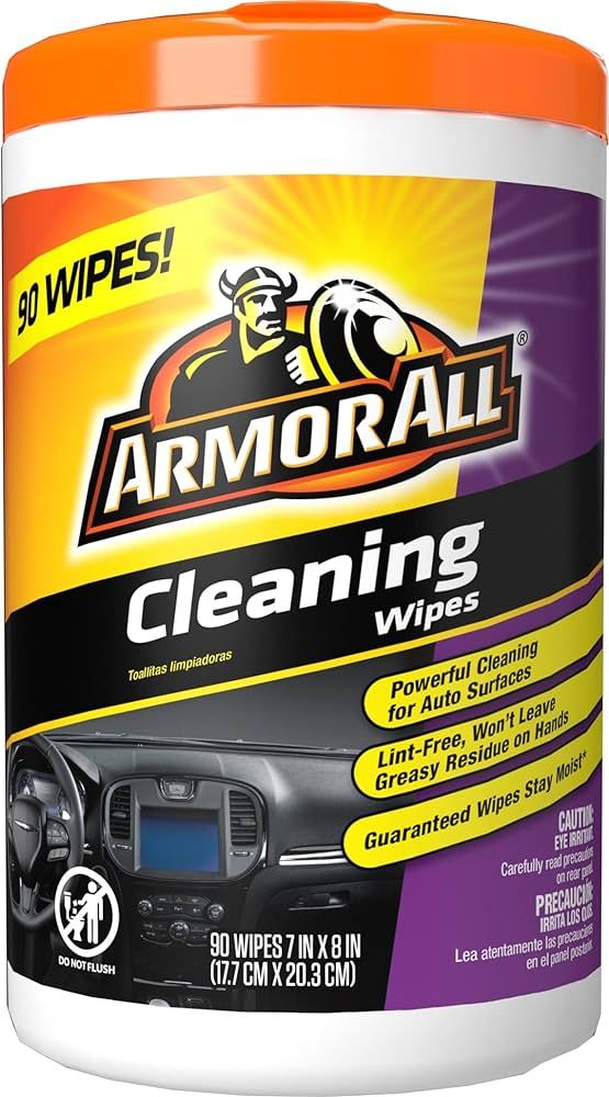 Armor All Car Cleaning Wipes, Wipes for Car Interior and Car Exterior, 90 Wipes Each | Amazon (US)