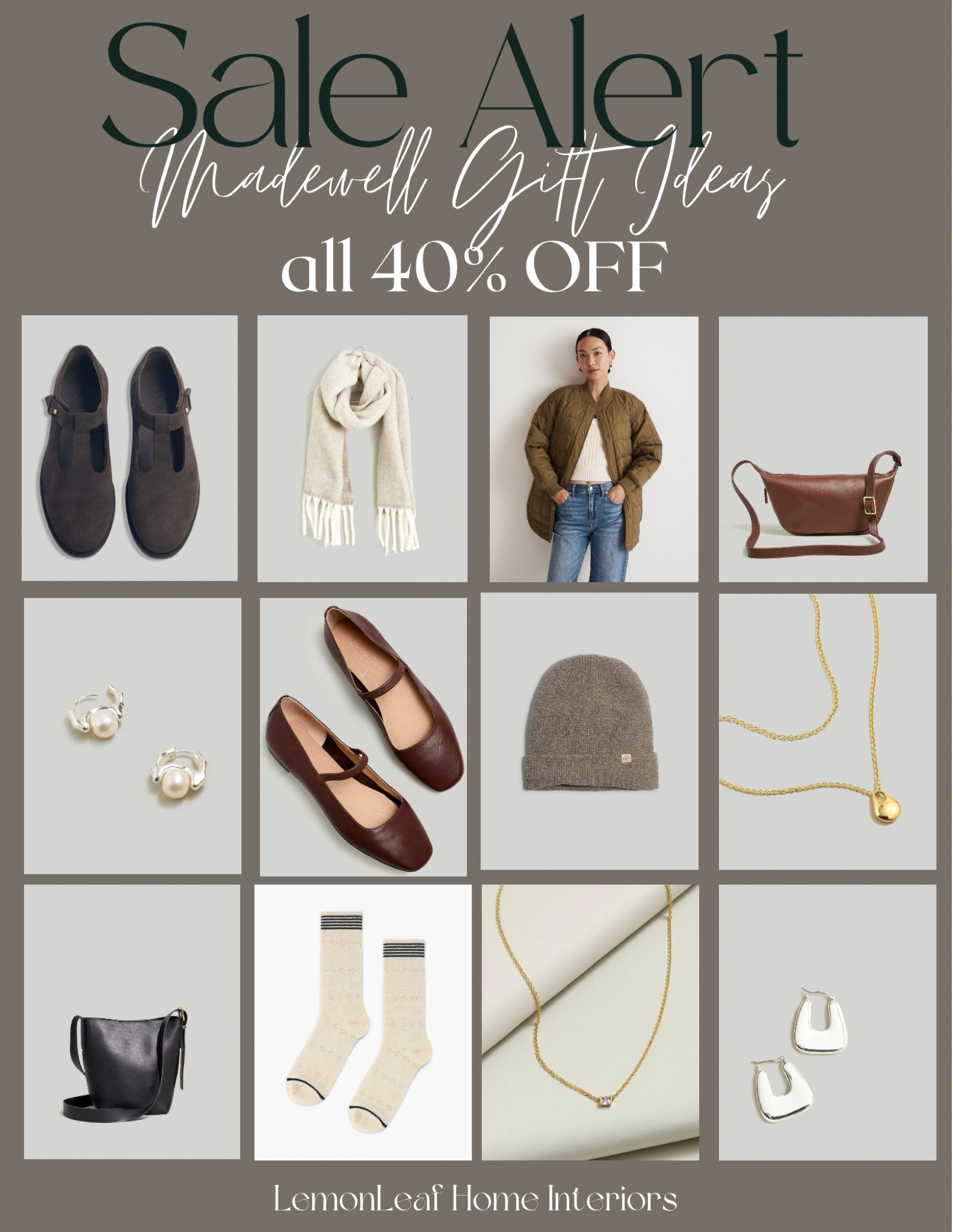 My favorite brand for quality and style. Madewell Black Friday is happening now with code LETSGO. These make great gifts! 
Gift guide 


#LTKover40 #LTKCyberWeek #LTKGiftGuide