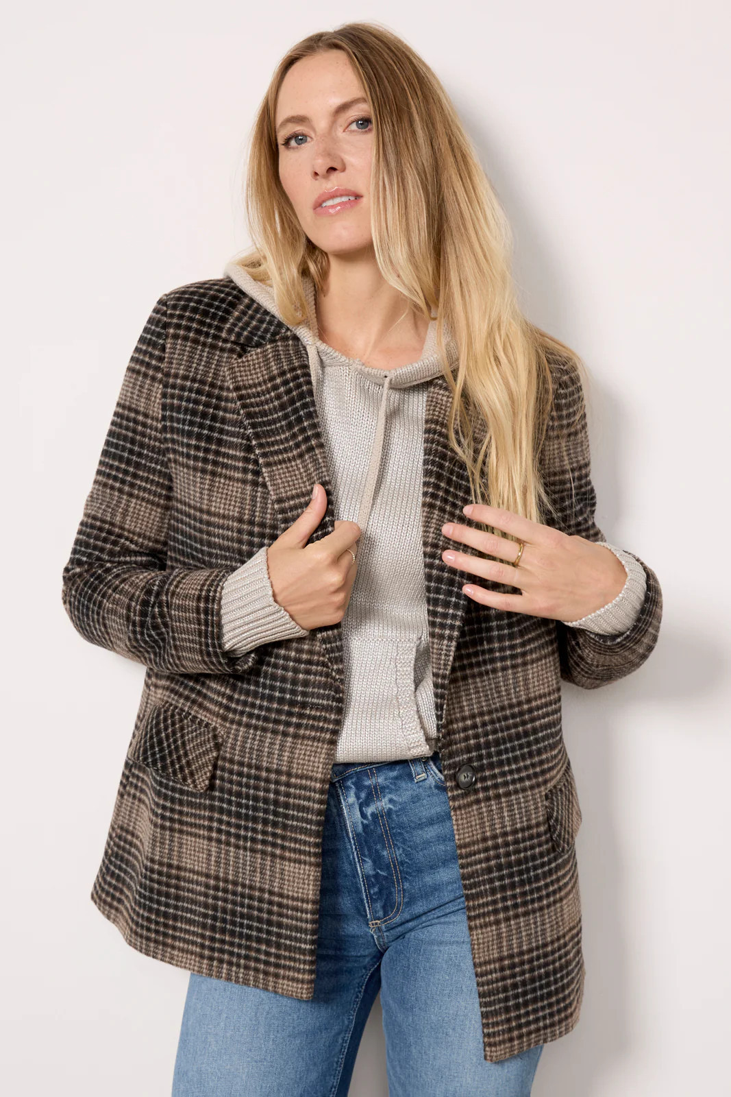 Kingston Relaxed Plaid Blazer | Evereve