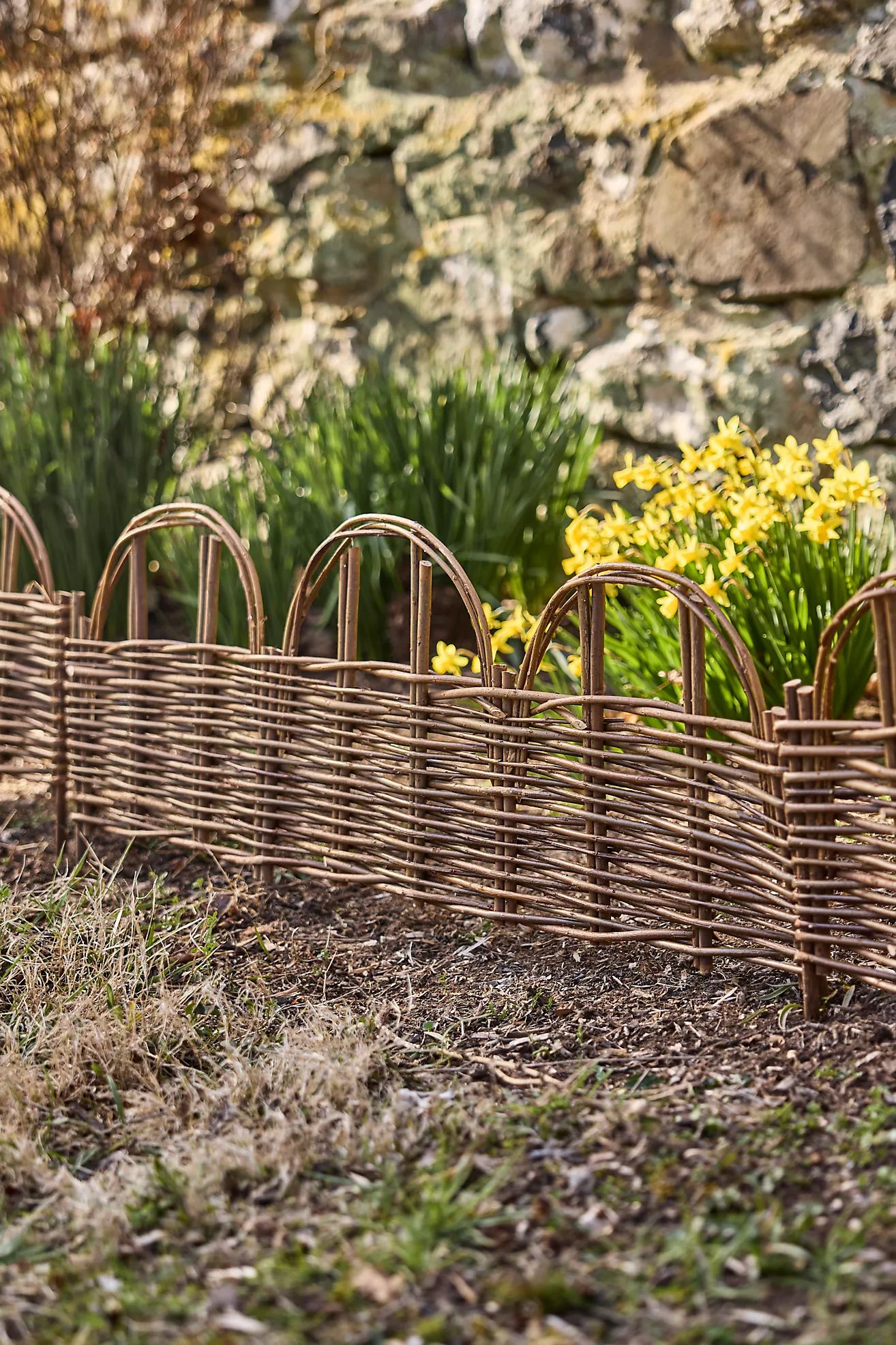 Woven Willow Arch Border Fencing, Set of 4 | Terrain