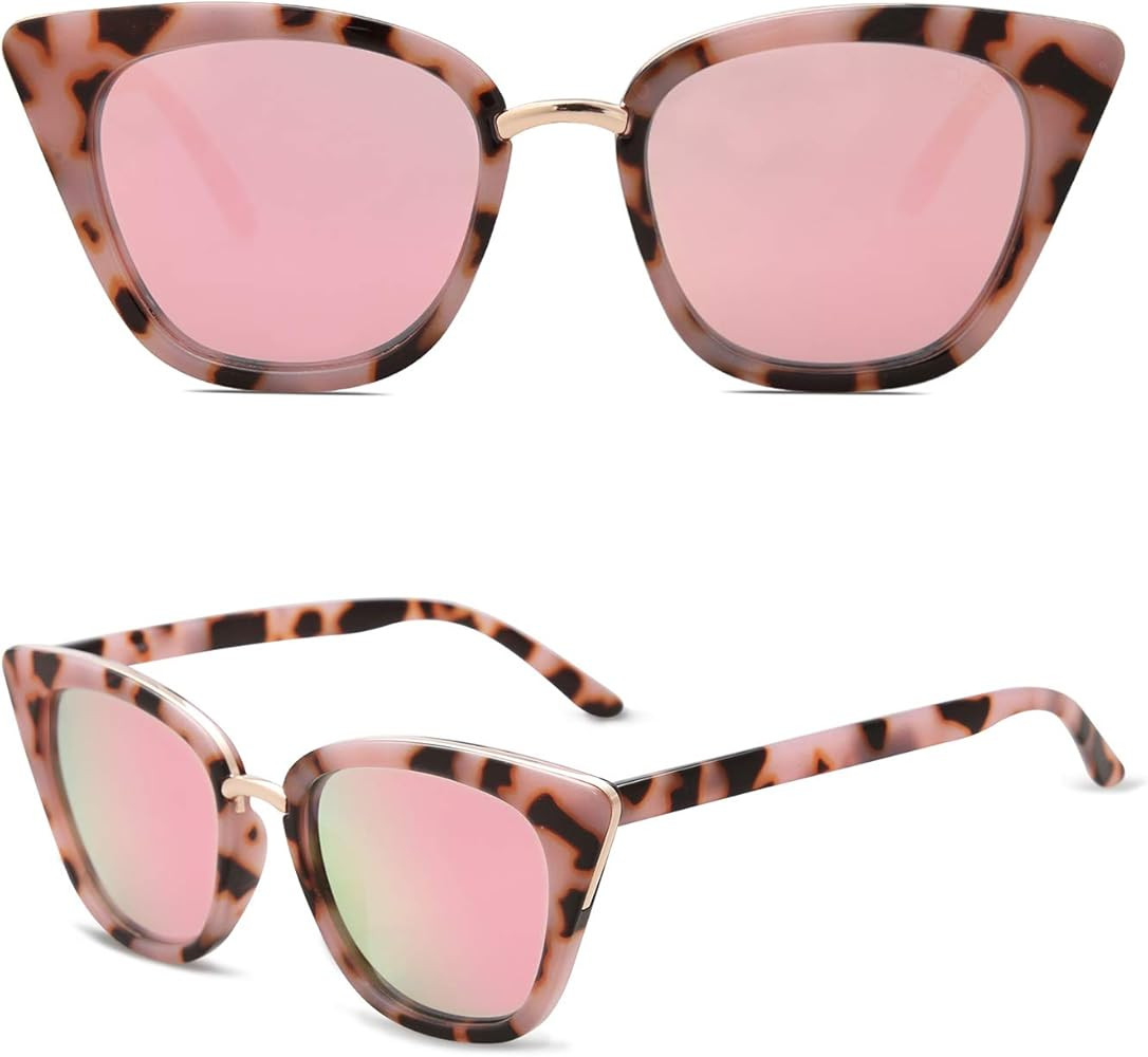 SOJOS Cat Eye Designer Sunglasses Fashion UV400 Protection Glasses SJ2052 | Amazon (US)