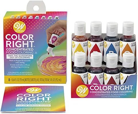 Wilton Color Right Performance Food Coloring Set, Achieve Consistent Colors for Icing, Fondant an... | Amazon (US)