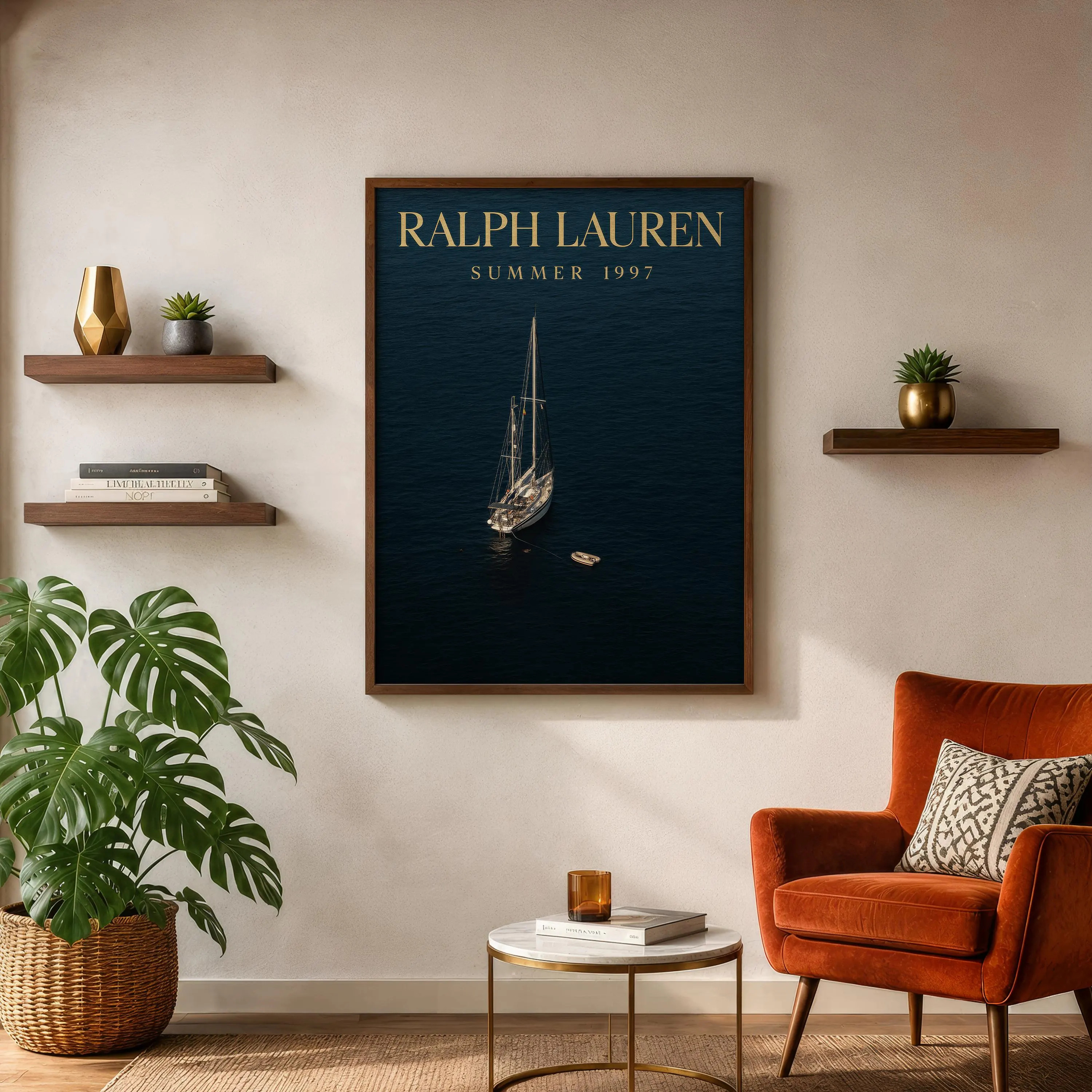 Ralph Lauren Inspired Sailboat Art Print, Nautical Poster (Digital Download) | Etsy (Global)