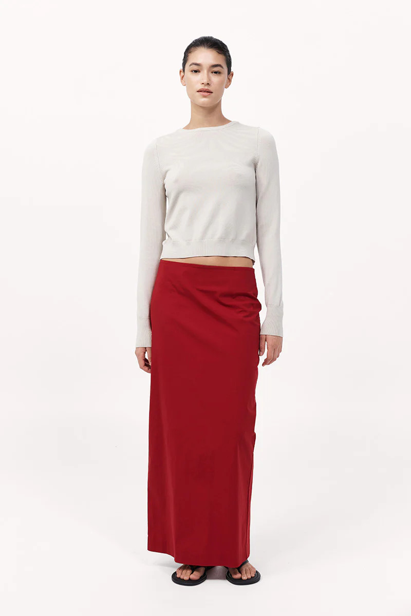 Minimal Column Skirt - Rosso | St. Agni (US, UK, EU)