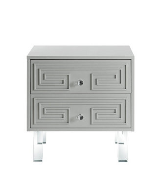 INSPIRED HOME Aristotle 2-Drawer Lacquer Lucite Leg Nightstand & Reviews - Furniture - Macy's | Macys (US)
