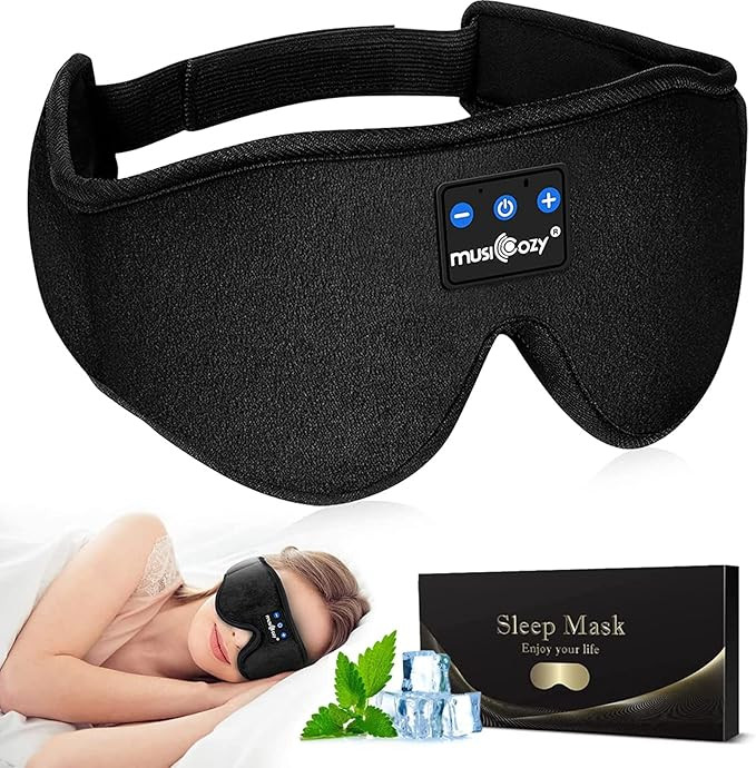 MUSICOZY Sleep Headphones Bluetooth Headband Sleeping Headphones Sleep Mask, Wireless Sleep Mask ... | Amazon (US)