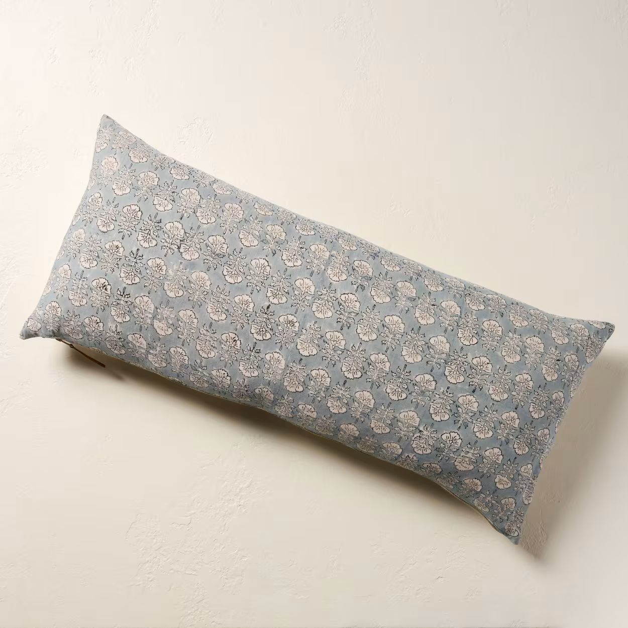 Flora Silver Blue Large Lumbar Pillow | Magnolia