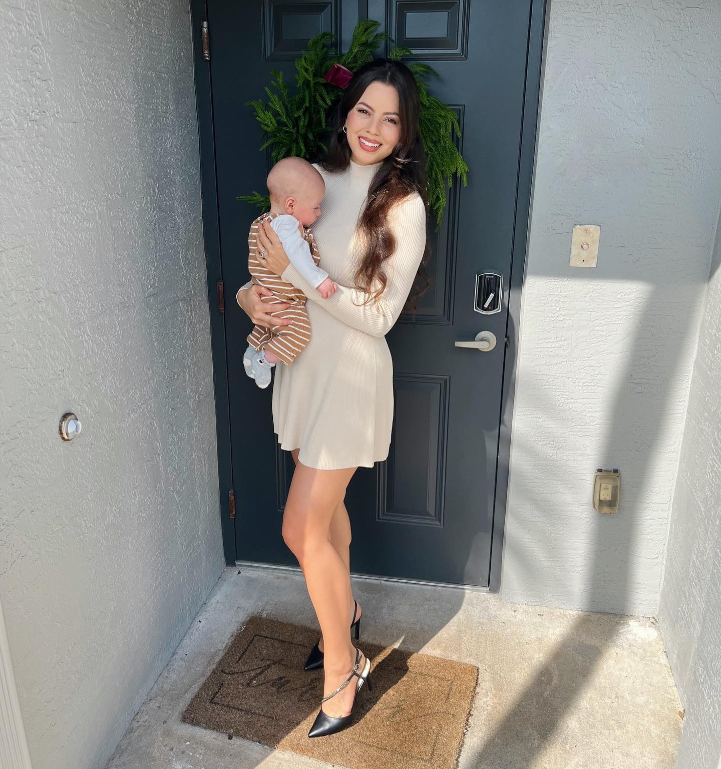 Throwback to Thanksgiving when  our son was just a little baby🦃🤎🧡 Our son wore a striped overall and I was wearing a mock neck sweater dress. This exact dress is out of stock but I’m linking similar ones below🥰



#LTKmomlife #LTKBaby #LTKSeasonal