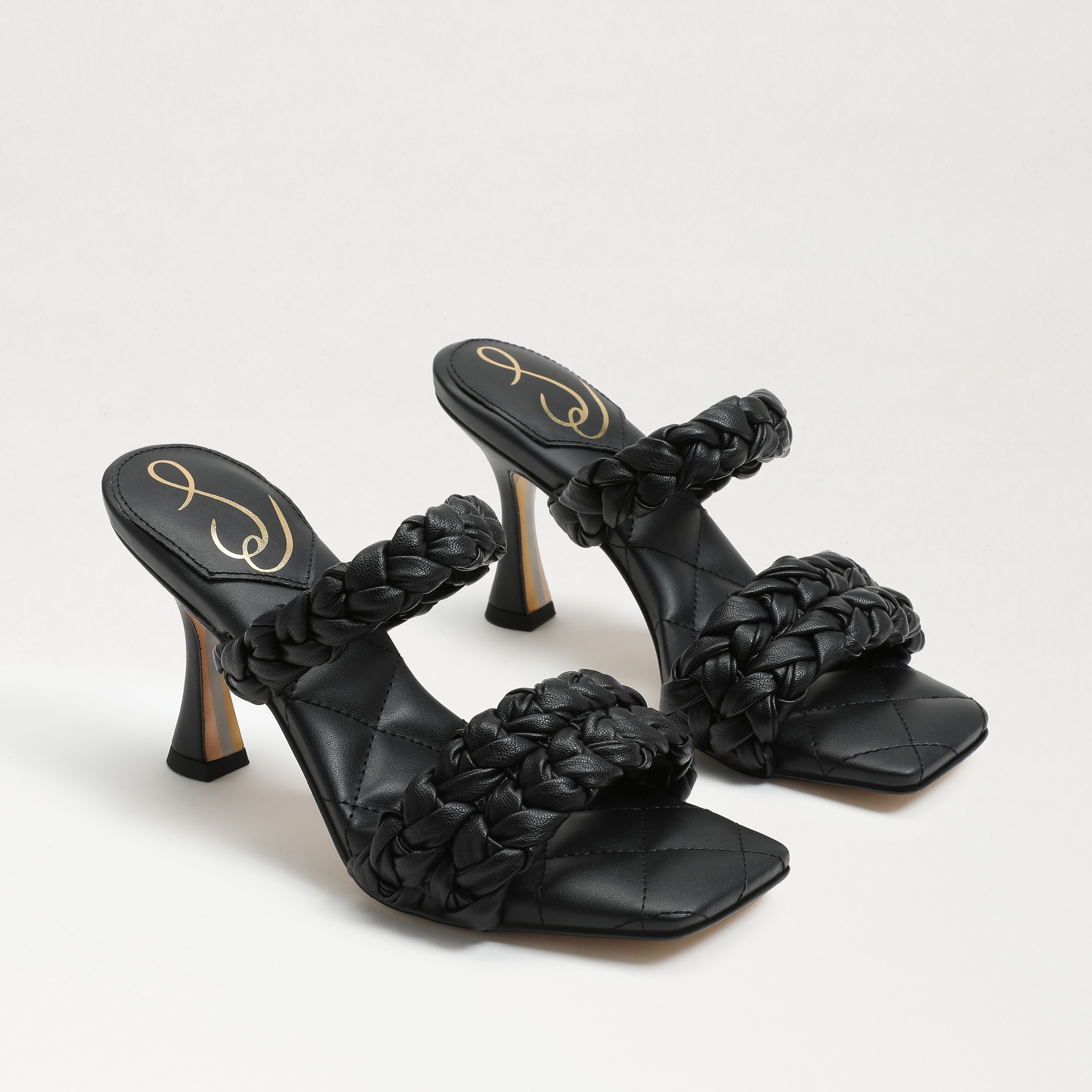 Sam Edelman Meghan Braided Mule Black Leather 10.0 | Sam Edelman