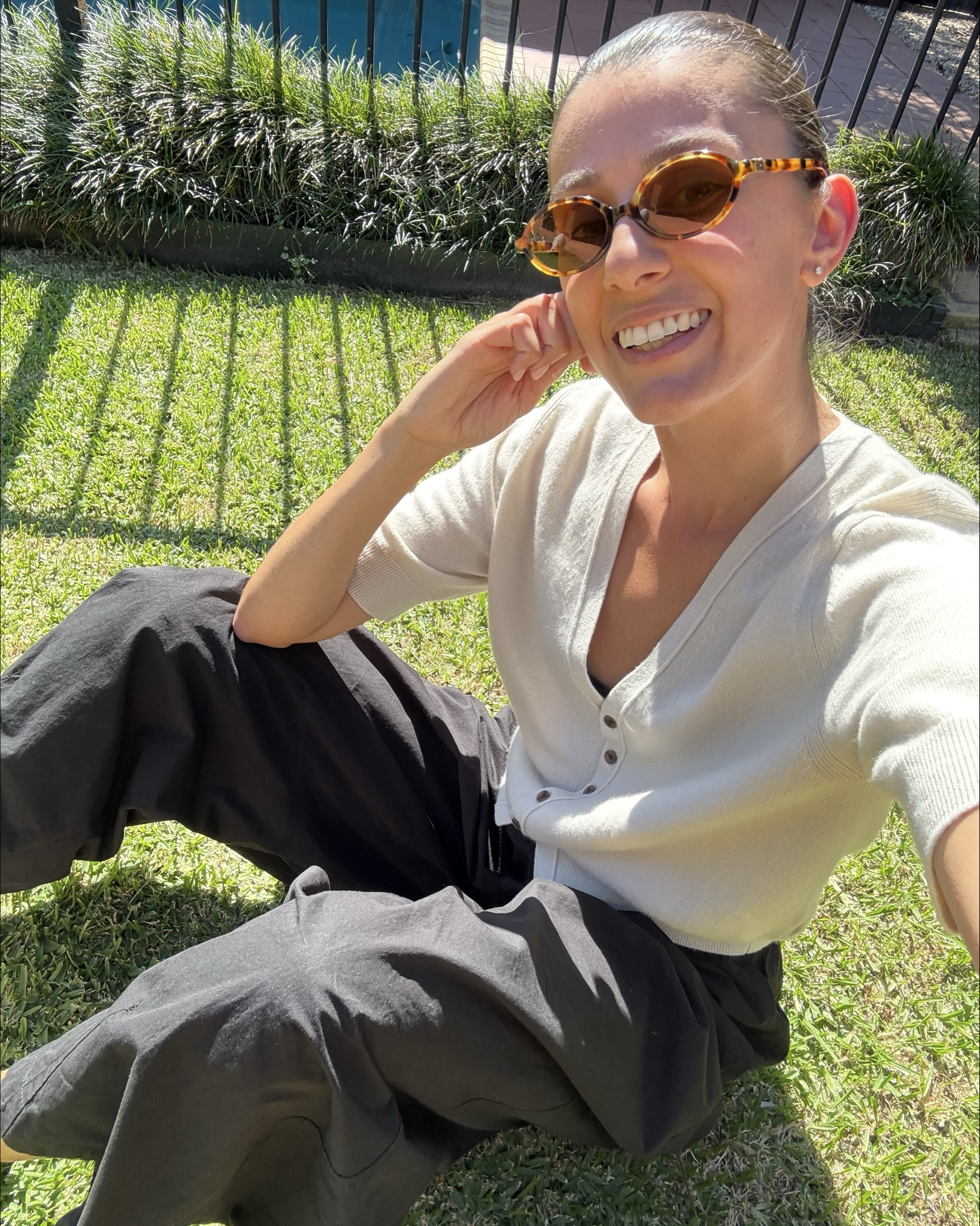 What I wore today as a mum of two 🖤 Assembly Label pants, an old cashmere / cotton top by Country Road, Miu Miu sunglasses and my adidas sneakers x 

#LTKaustralia #LTKstyletip