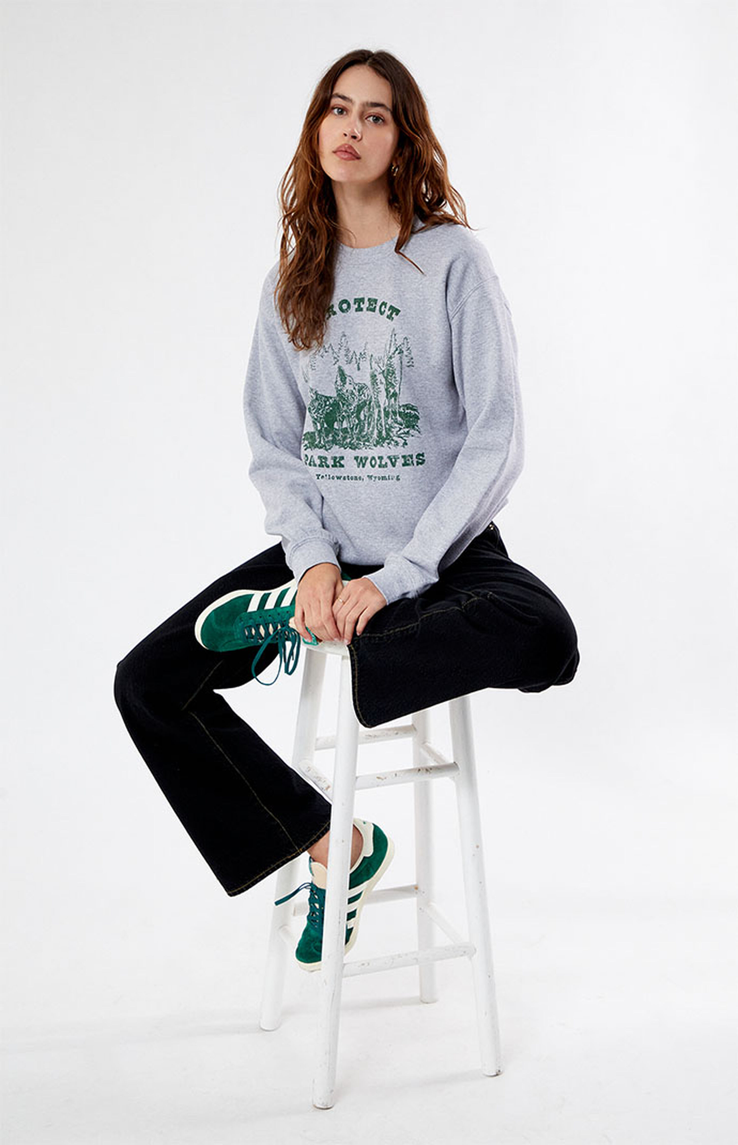 PS / LA Protect Park Wolves Crew Neck Sweatshirt | PacSun