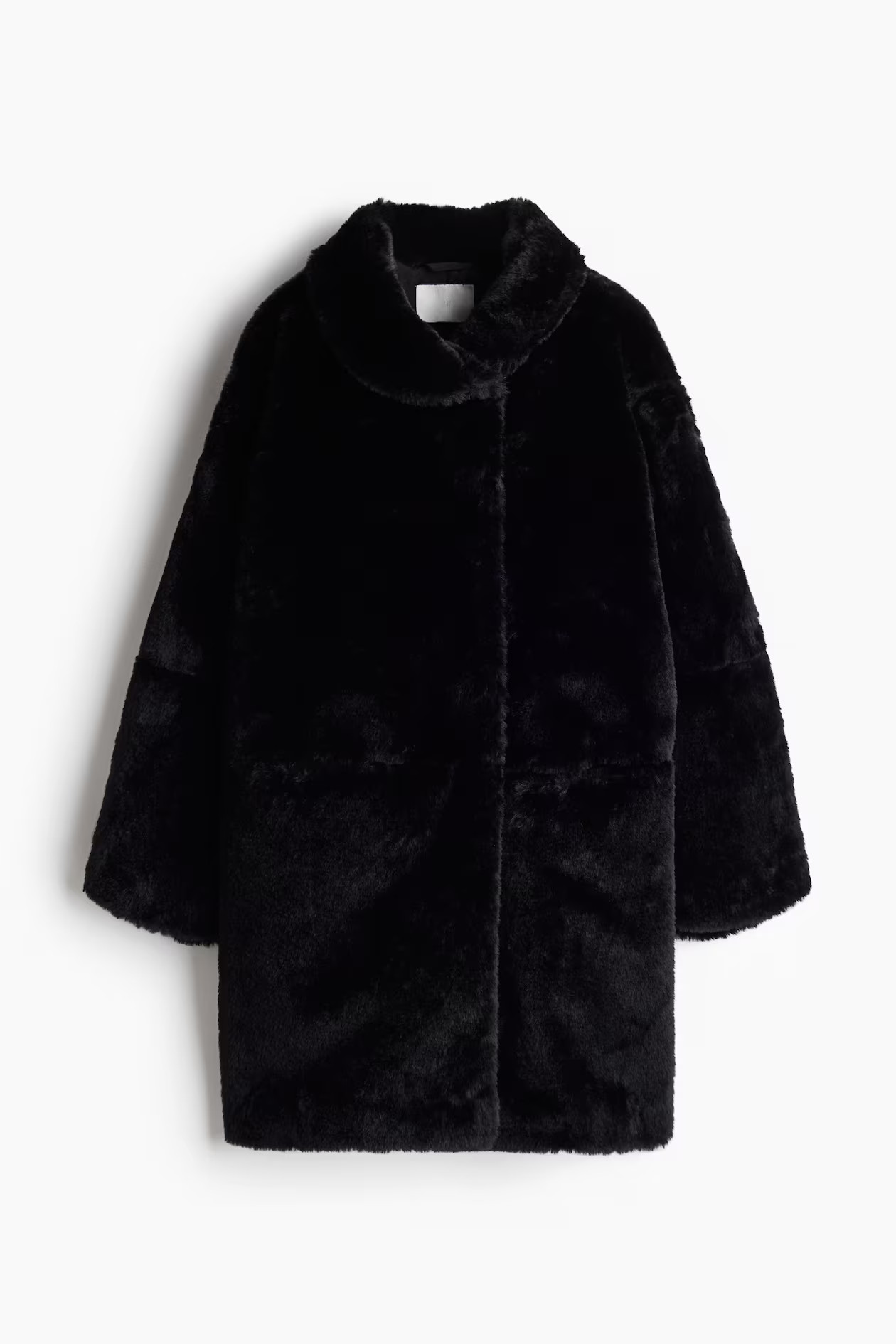Fluffy coat - Black - Ladies | H&M GB | H&M (UK, MY, IN, SG, PH, TW, HK)