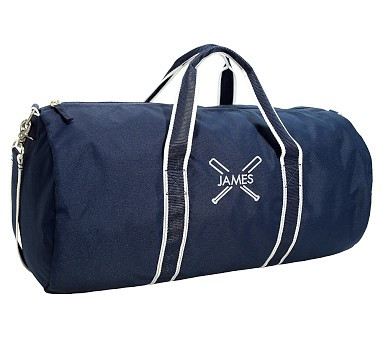 Mackenzie Navy Solid Large Duffle Bag | Pottery Barn Kids