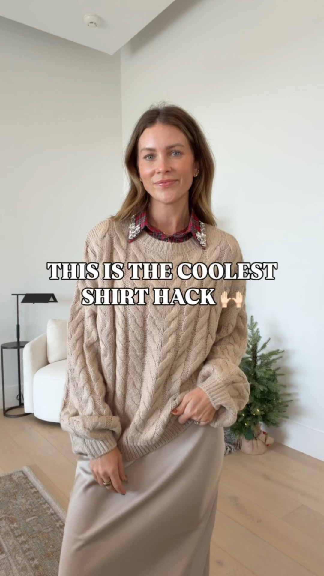 The coolest shirt hack to elevate any look!! 👏🙌🏻

Amazon collared shirt 
Sweater size small
Satin midi skirt
Pleated mini dress

🔍: Amazon finds, Amazon favorites, shirt hack, holiday looks, Amazon fashion, budget friendly, affordable fashion, petite style, moms over 40 style, Texas content creator, winter style

#LTKHoliday #LTKootd #LTKFindsUnder50