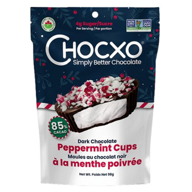 ChocXO Dark Chocolate Peppermint Cups | Well.ca