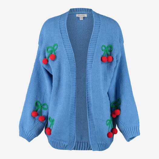 Blue Cherry Knitted Cardigan | TK Maxx