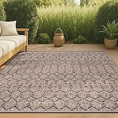 JONATHAN Y SMB108D-9 Ourika Moroccan Geometric Textured Weave Indoor Outdoor -Area Rug, Bohemian,... | Amazon (US)