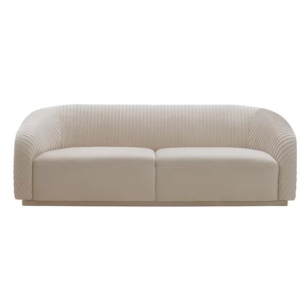 90.6'' Velvet Rolled Arm Sofa | Wayfair North America