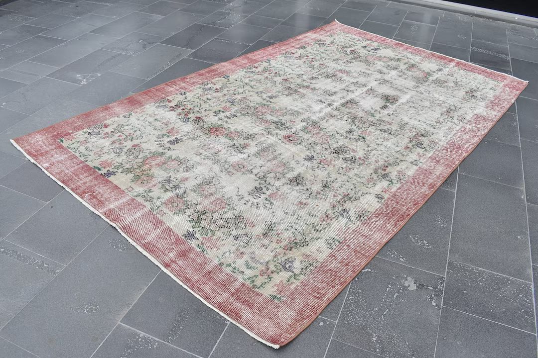 Oushak runner rug, Vintage rug, Modern Turkish rug, 5.3 x 8.9 Ft, Corridor decor, Handmade rug, S... | Etsy (US)