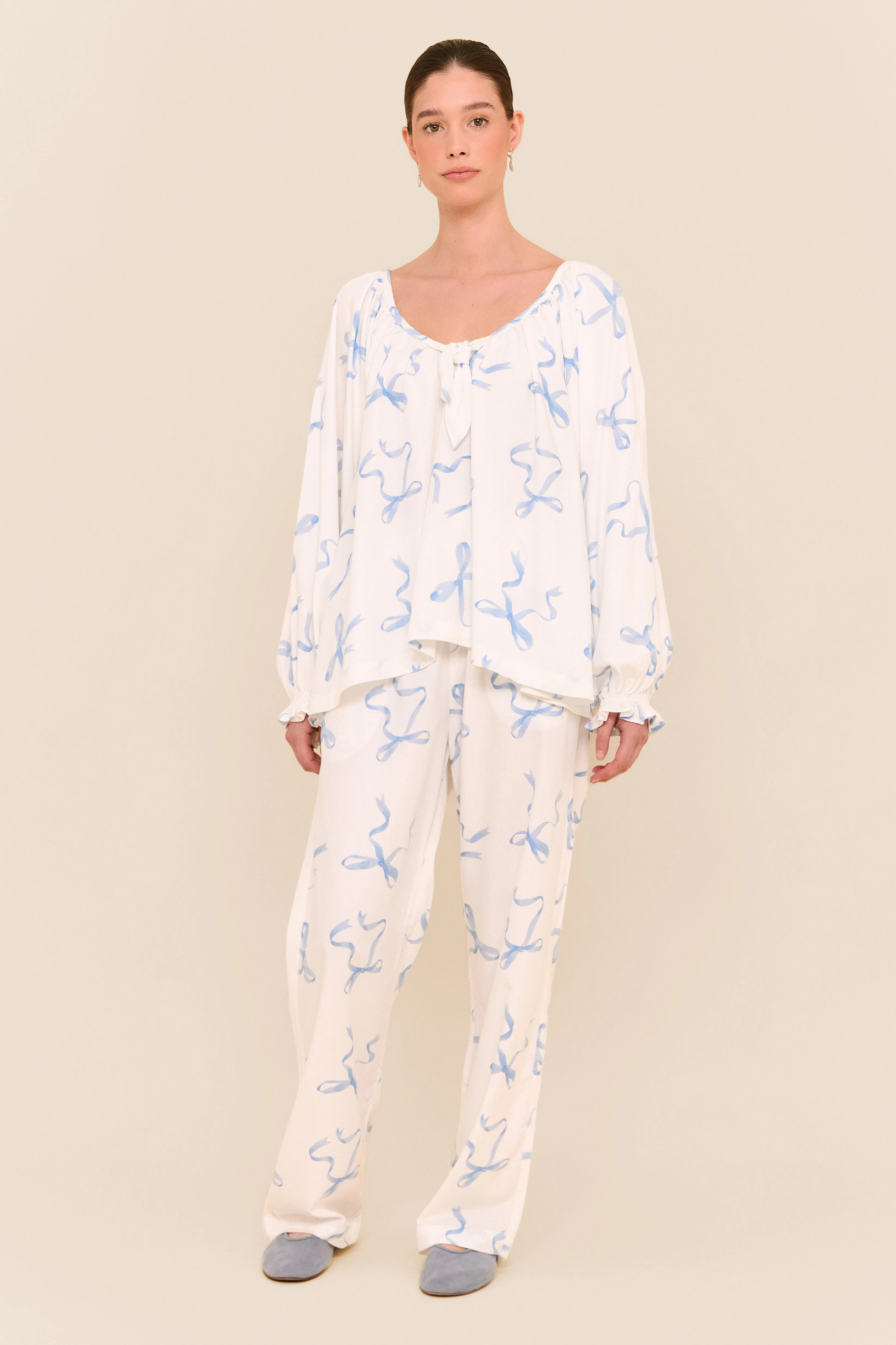 Heidi Sleep Set - Long - Bow | Piyama US
