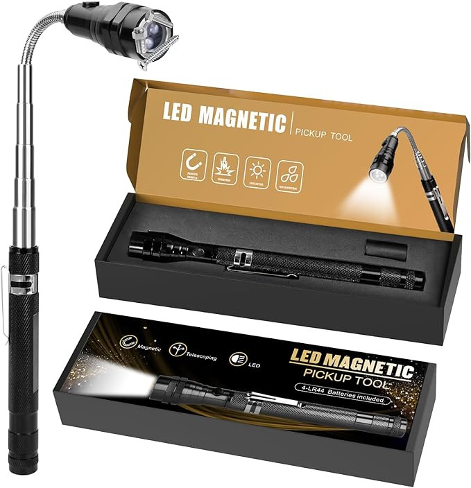 Magnetic Flashlight Fathers Day Dad Gifts for Men: Extendable Magnet Pickup Tool Gifts for Dad Te... | Amazon (US)
