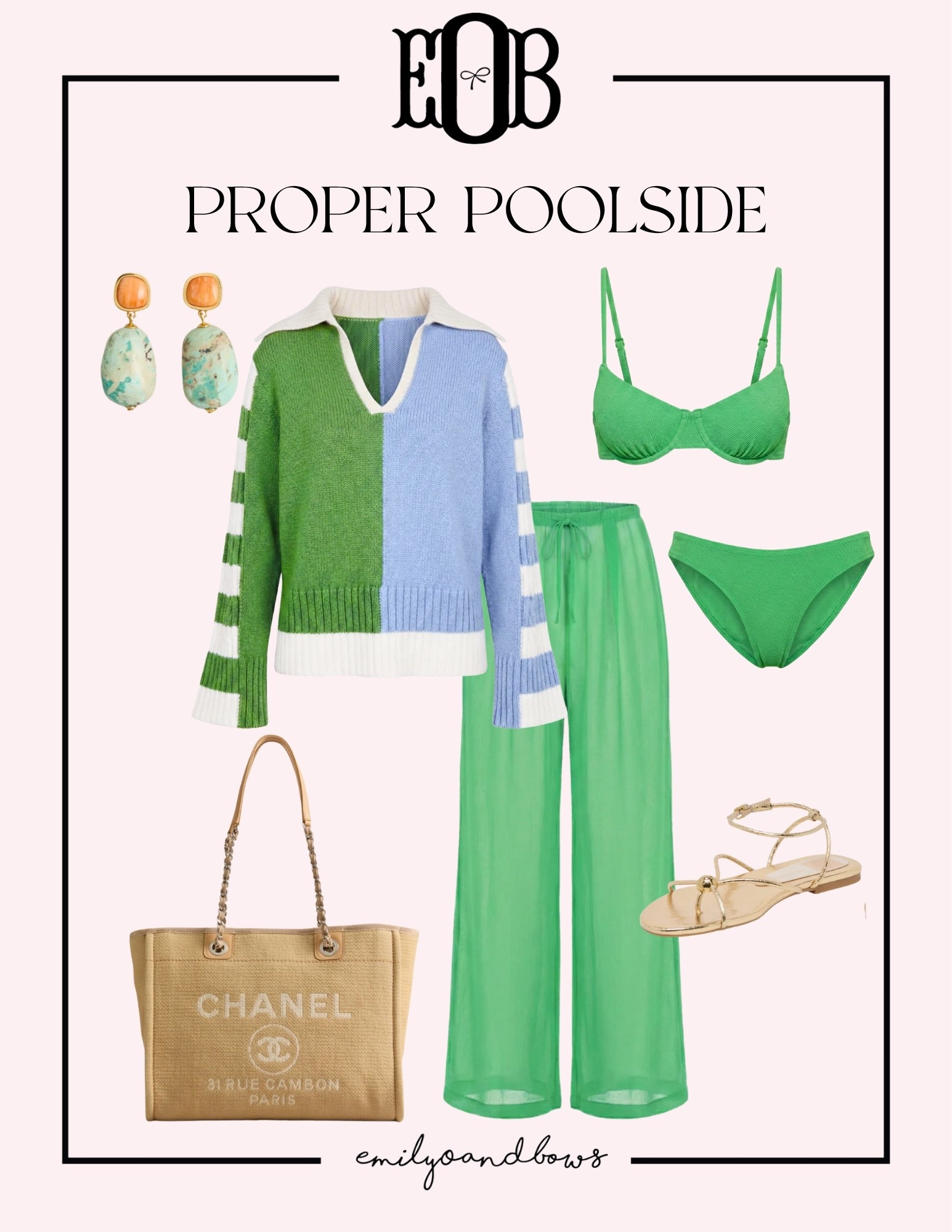 Chic poolside look for any upcoming trips or summer! ☀️