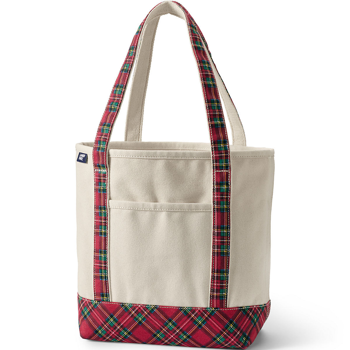 Medium Print 5 Pocket Open Top Canvas Tote Bag | Lands' End (US)
