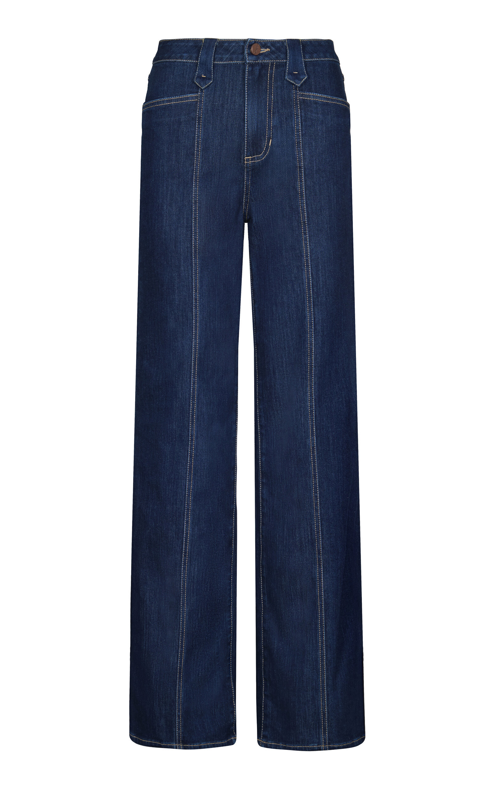 Johanna Ortiz - A Navegar Stretch High-Rise Straight-Leg Jeans - Blue - US 10 - Moda Operandi | Moda Operandi (Global)