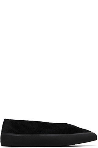 Le Monde Beryl - Black Apres Sci Suede Shearling Loafers | SSENSE